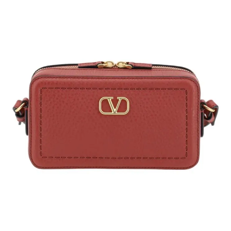 Valentino ALLTIME Calfskin Shoulder Bag Women's Red-0
