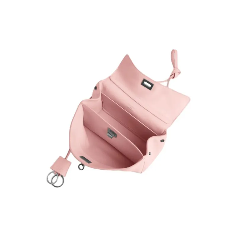 Balenciaga Rodeo Cow Leather Handbag Mini Unisex Pink-3