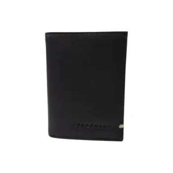 LONGCHAMP Cow Leather Wallet Men's Black