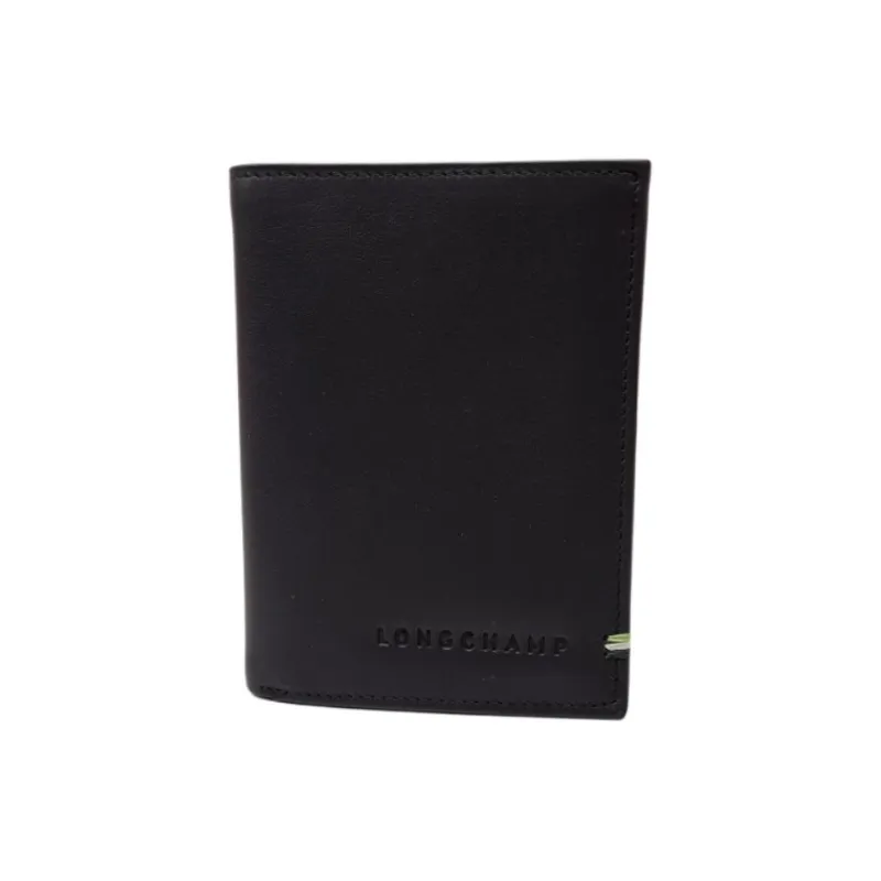 LONGCHAMP Cow Leather Wallet Men's Black-0