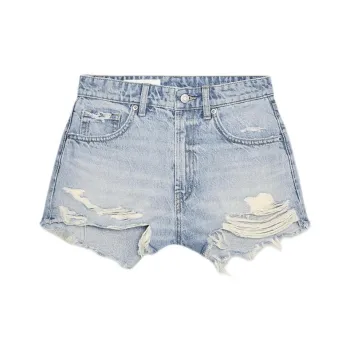ZARA Denim Shorts Women's Light Blue