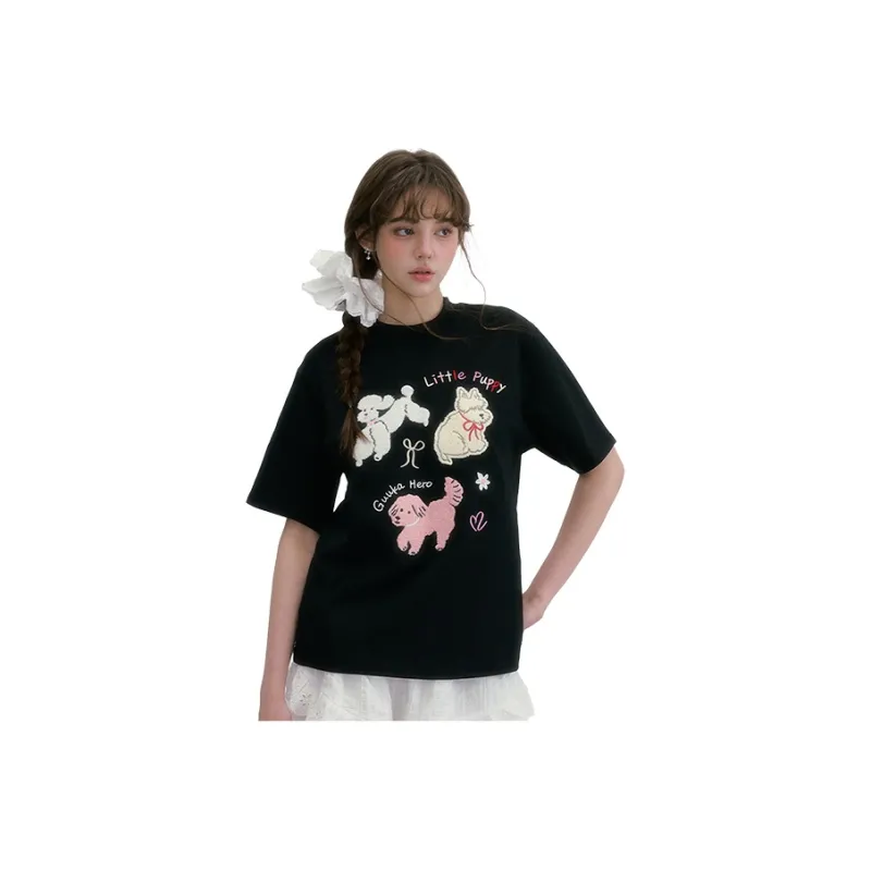 Guuka Hero T Shirts Women's Black-0