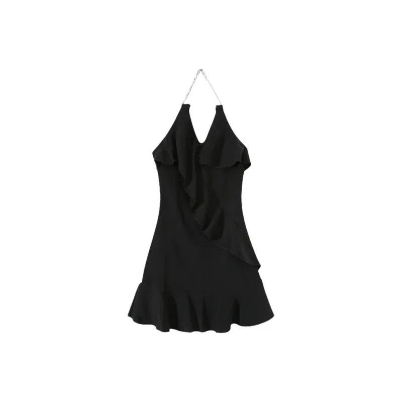 DOKZB Slip Dresses Women's Black-0
