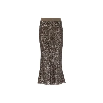 Brunello Cucinelli Casual Long Skirt Women's Brown