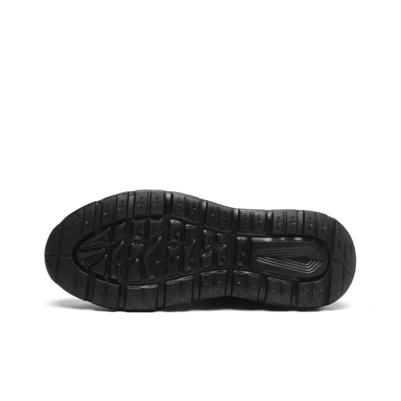 ELLE HOMME Shock Absorbers With Slip Resistant And Abrasion Resistant Properties Low Top Casual Shoes Men's Black Gray-4
