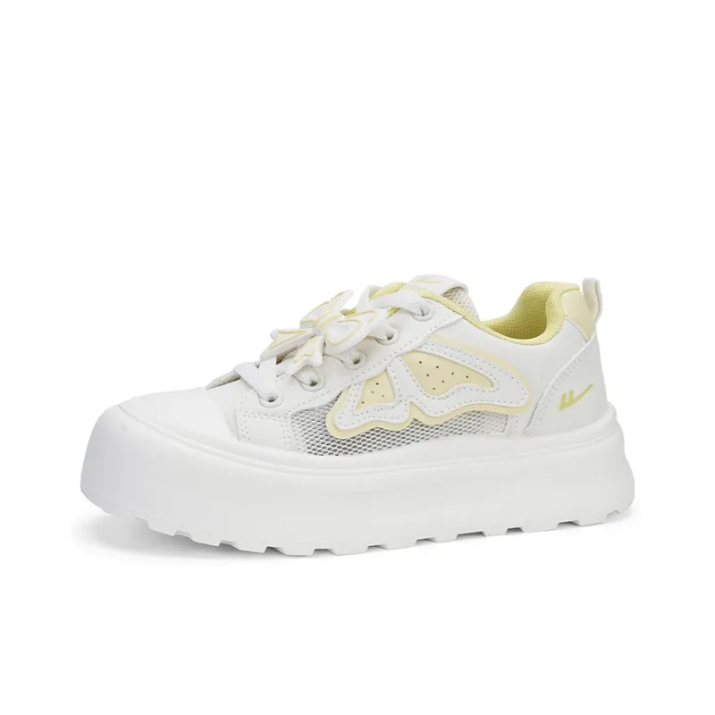 Warrior Abrasion Resistant Slip Resistant Low Top Casual Shoes Women's Beige Yellow-1