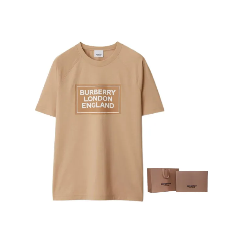 Burberry SS24 Raglan Sleeve T Shirt Women's Soft Yellow Umber-4