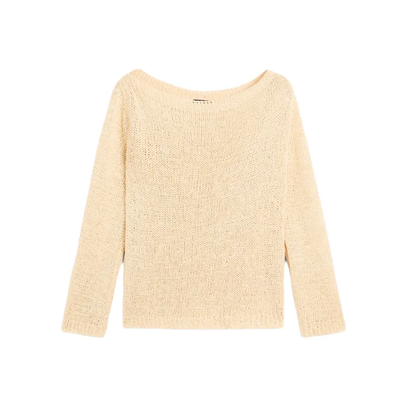 Massimo Dutti Knitwear Women's Beige Yellow-0