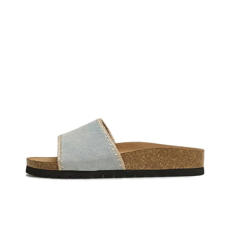 TATA Rubber Sole Cuffed Quiet Slide Slippers Women's-0