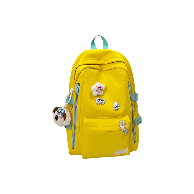Wolfhorse Nylon Backpack Unisex Yellow/Blue/Green/White/Black-12