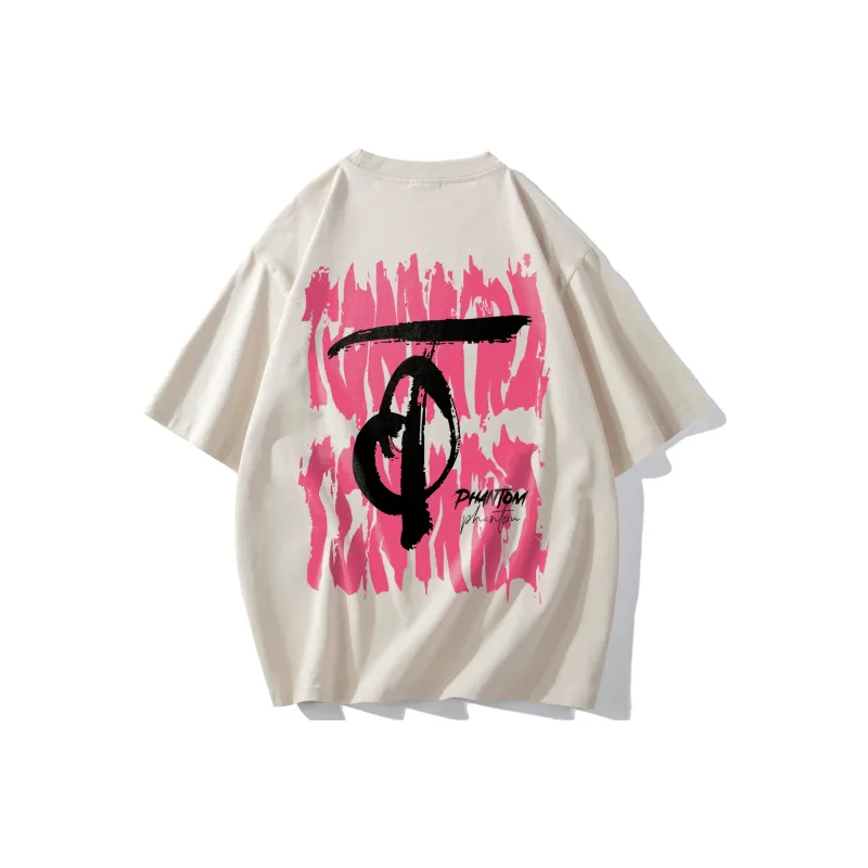 TONYKRZ T Shirts Unisex Light Beige Apricot-0
