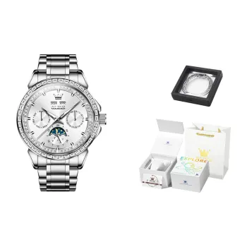 OLEVS Wisdom Series Mechanical Movement Watch Men's Watches White Dial