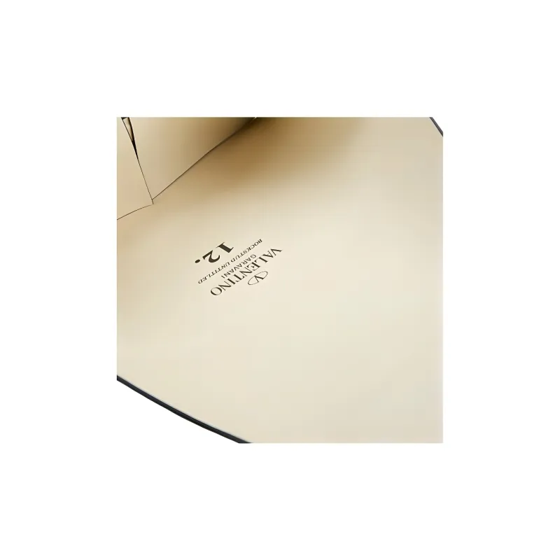 Valentino Rockstud Cow Leather Clutch Men's Black-2