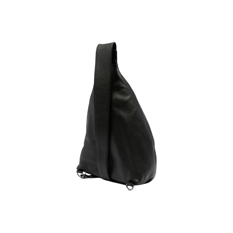 Yohji Yamamoto Pour Homme Leather Shoulder Bag Women's Black-1