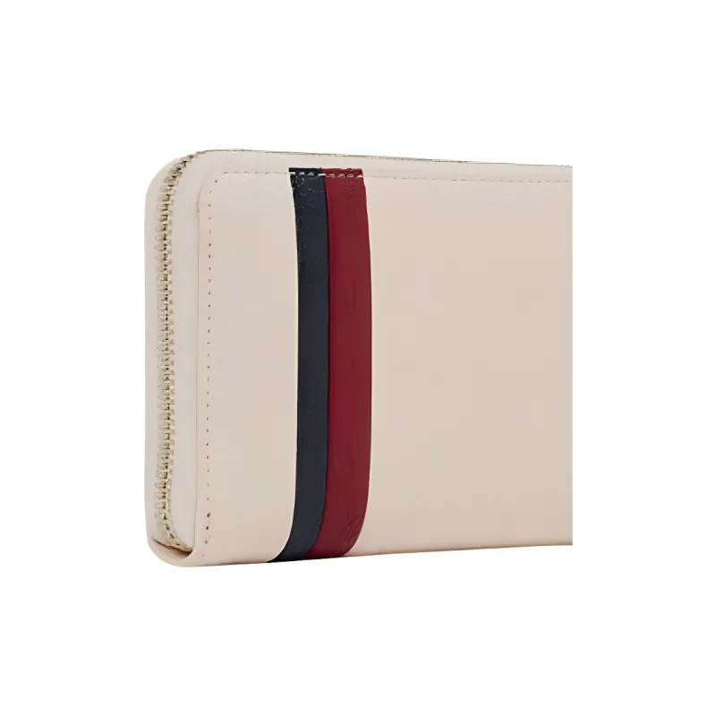 Tommy Hilfiger Polyurethane Wallet Women's Cream Multicolor-3