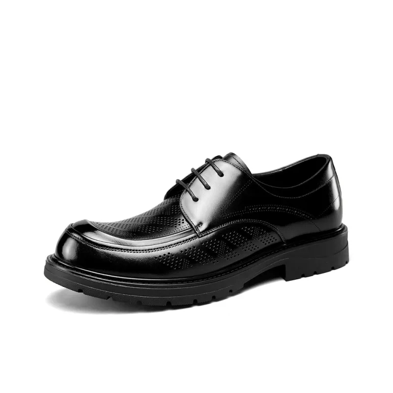 YEARCON Men's Casual Shoes Men Low Top Brown-1
