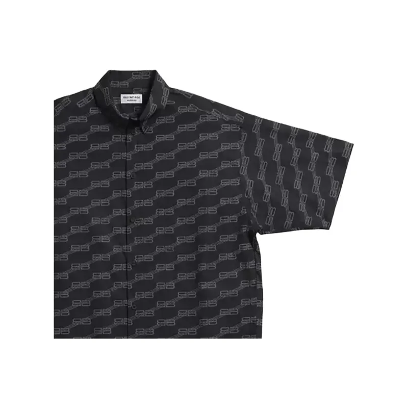 Balenciaga SS25 Shirt Regular Fit Women's Black Gray-1