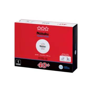 NITTAKU Table Tennis Plastic Unisex 1 Dozen 12 Pack White
