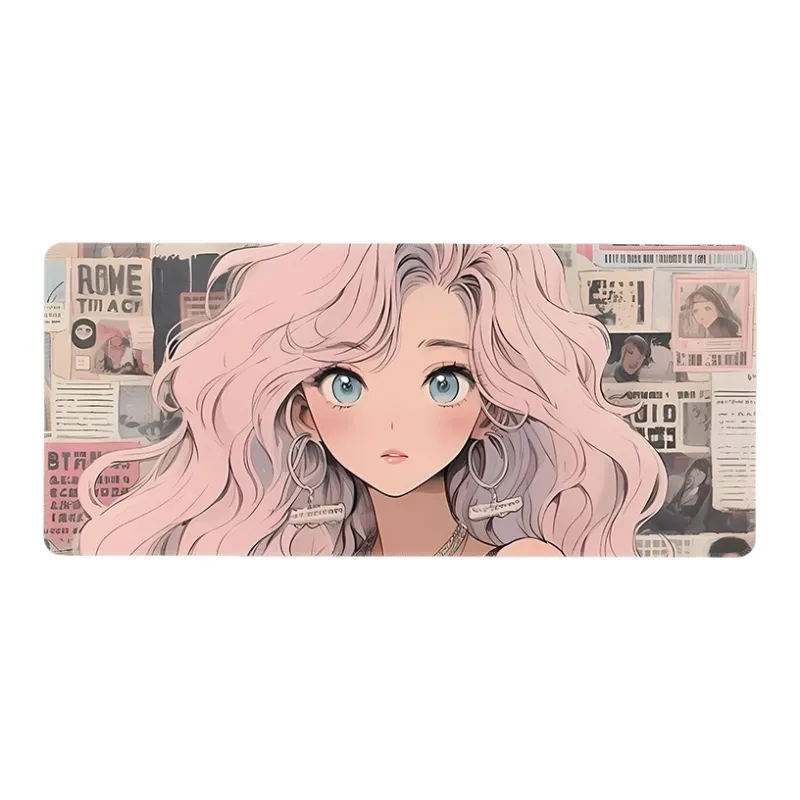 DANYIN Extra Large Vintage Girlish Computer Keyboard Pad Anime Mouse Pad Esports Gaming Table Mats For Men Mouse Pads-5