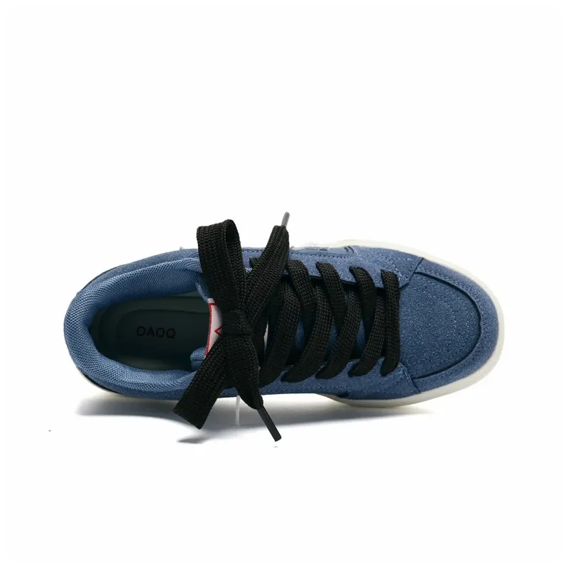 OAOQ Slip Resistant Cushioning Abrasion Resistant Lightweight Breathable Low Top Skateboard Shoes Unisex-59