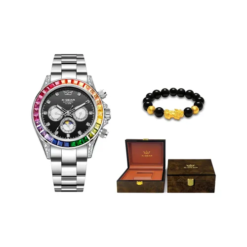 X GEAR Automatic Mechanical Movement Stainless Steel Watchband Watch Men's Watches Silver Dial