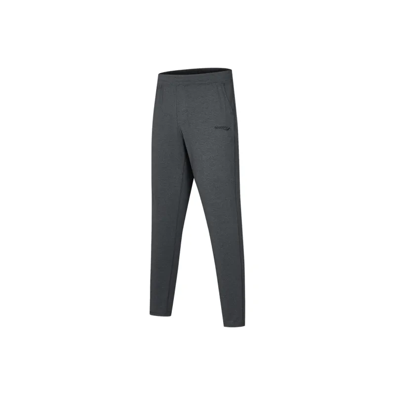 Saucony Knitted Sweatpants Men's Black Mist Heather Gray-0