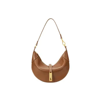 Polo Ralph Lauren Polo ID Cow Leather Shoulder Bag Mini Women's Brown