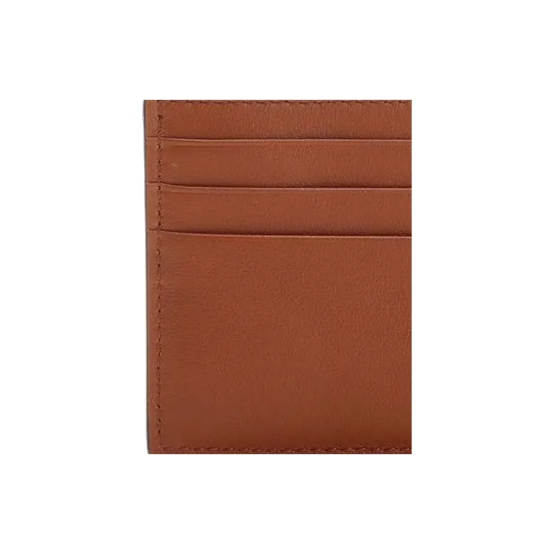 Valentino Leather Card Holder Unisex Brown-4