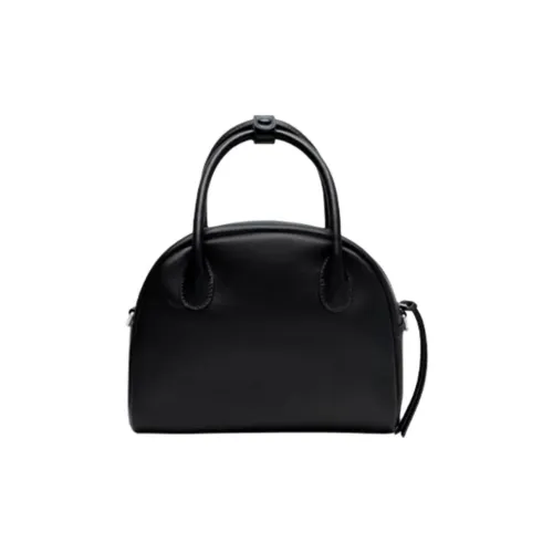 TENNCO Cow Leather Chinese Steamed Bun Bag, Shoulder Bag, Crossbody Bag, Handbag Trumpets Women's Classic Black