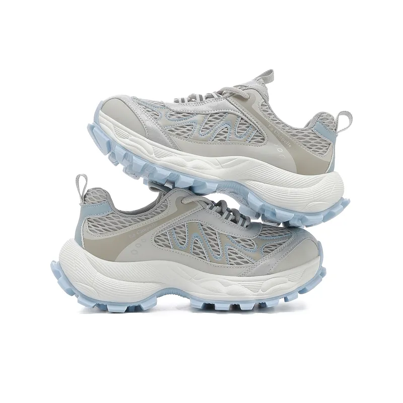 La Chapelle Height Increasing, Slip Resistant, Abrasion Resistant Low Top Chunky Sneakers Women's Blue-3