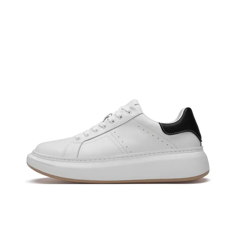 Motion Armor Platform White Sneakers Cushioning, Wear Resistant Low Top Casual Shoes Men's-0