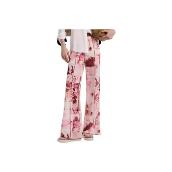 Desigual Casual Pants Women's Pink With Print