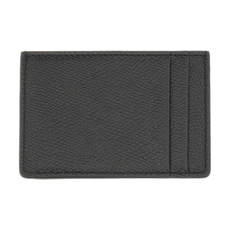 Valentino VLogo Signature Leather Card Holder Regular Men's Black-1