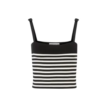NINA RICCI Striped Knitted Tank Top