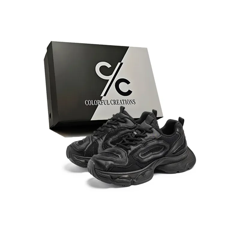 Colorful Creations Anti Slip Wear Resistant Low Top Chunky Sneakers Men's-5