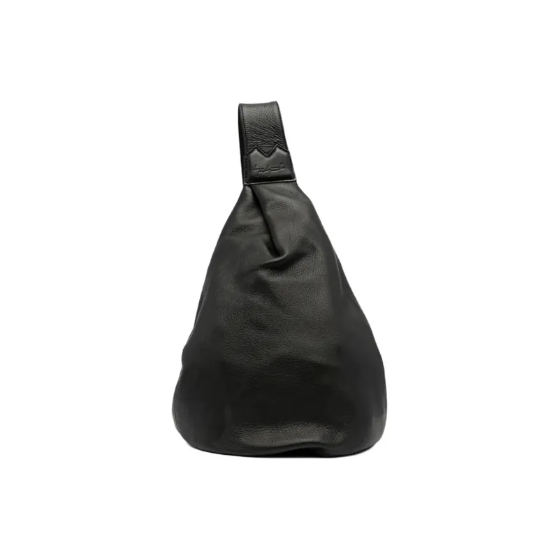 Yohji Yamamoto Pour Homme Leather Shoulder Bag Women's Black-0