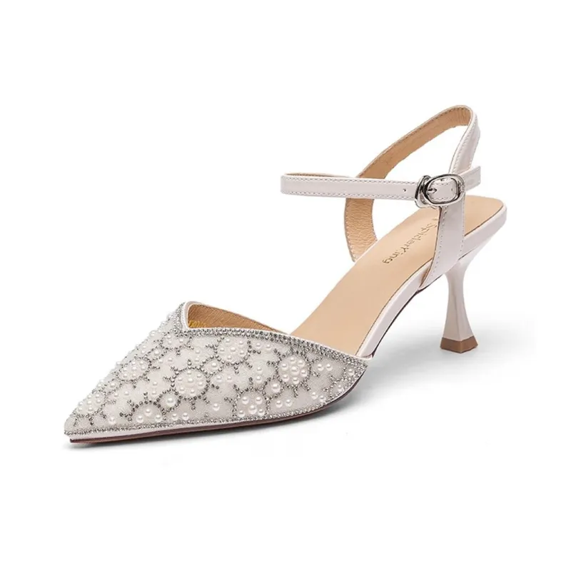 Spider King Slim Heel High Heels Women's Gold-1