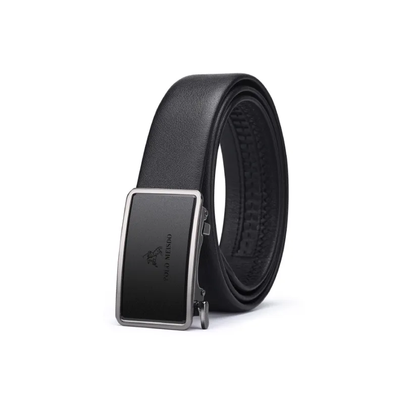 POLOMEISDO Cow Leather Matte Automatic Buckle Belt Fashion Business Casual Stylish Belt Gift Box Set Men's 3.5cm-1