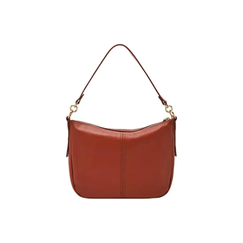 FOSSIL Leather Crossbody Handbag Women's Dark Red-1