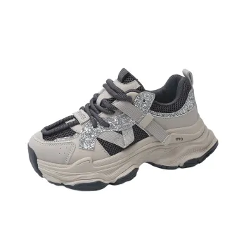 Kung Fu Partners Slip Resistant, Abrasion Resistant, Breathable Low Top Chunky Sneakers Women's