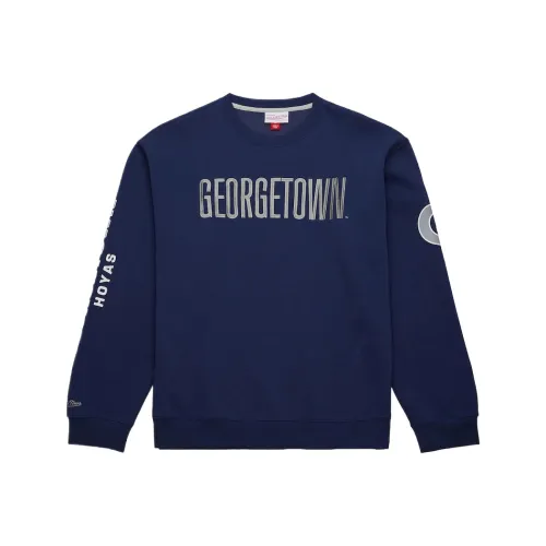Mitchell & Ness Georgetown Hoyas There & Back Sweatshirt Men's Marine Blue
