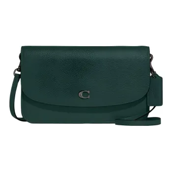 COACH Hayden Polished Pebbled Leather Shoulder Bag, Crossbody Bag Women's Dark Green