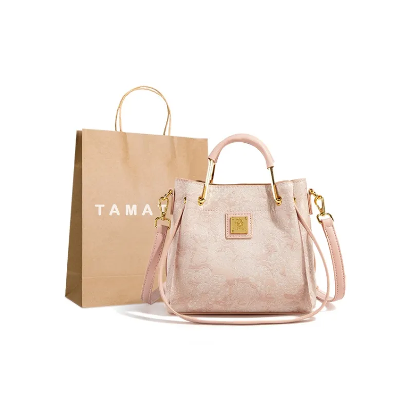 TAMATHA Polyurethane Synthetic Leather Handbag Women's Embroidery Powder-0