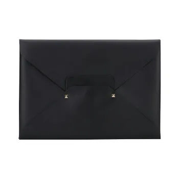 Valentino Rockstud Cow Leather Clutch Men's Black