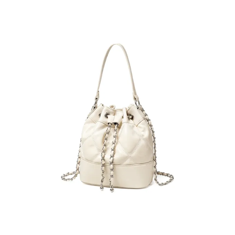 Joy&Mario Synthetic Leather Handbag Women's Ecru/Classic Black-0