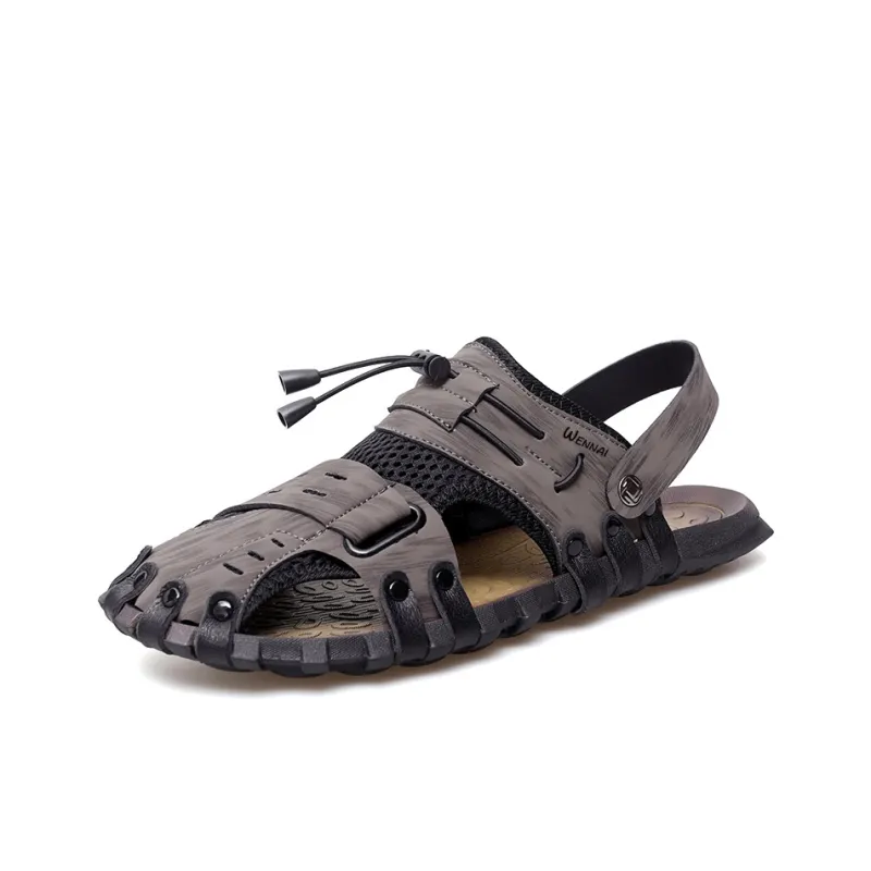 Wen Nai Beach Sandals Men's Khaki-1