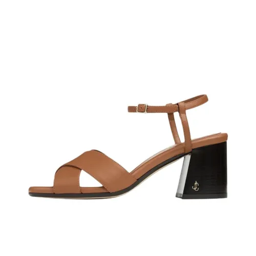 Jimmy Choo Valla One Strap Sandals 6.5cm Women's Tan