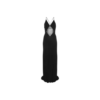 Staud V Neck Maxi Fleur Dress