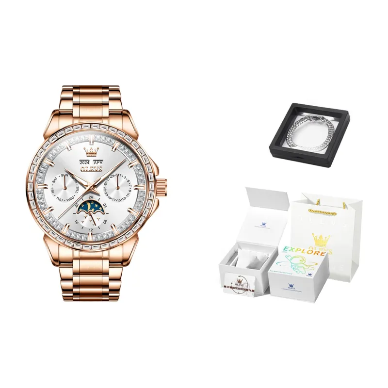OLEVS Wisdom Series Mechanical Movement Watch Men's Watches White Dial-6