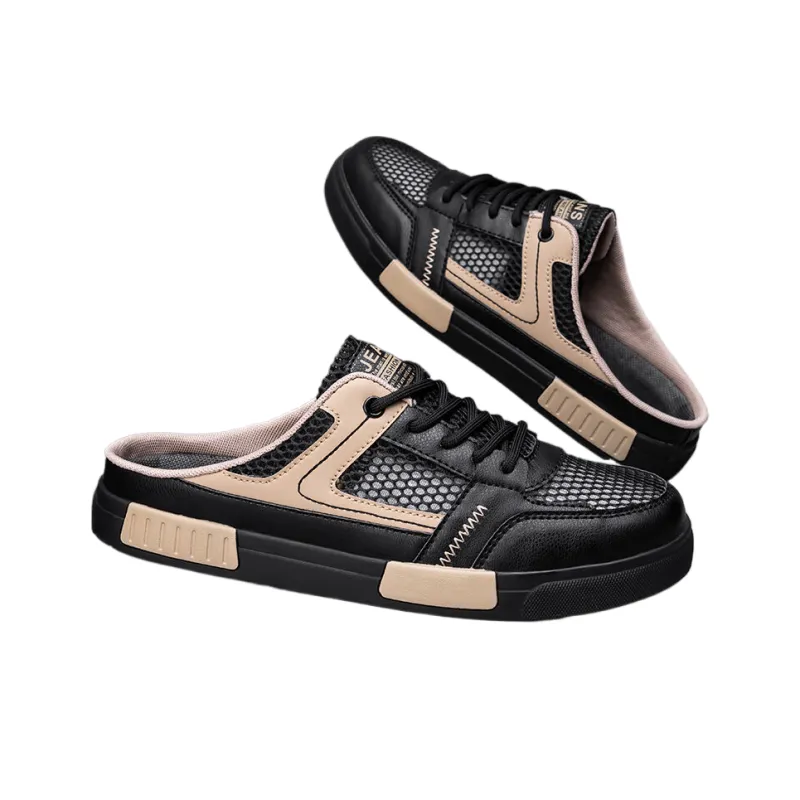 AiJP Rubber Sole Abrasion Resistant Slip Resistant Quick Dry Closed Toe Slippers Men's-13